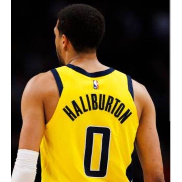 Tyrese Haliburton (Jordan)-(Pacers)-(Jersey)-(Yellow)-(Good Cond.)-(L)-$105.00 - Picture 8 of 11